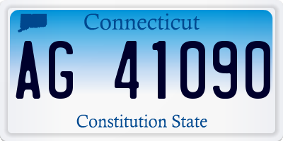 CT license plate AG41090