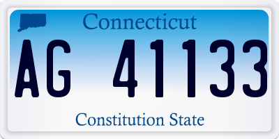 CT license plate AG41133