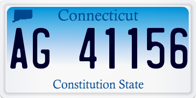 CT license plate AG41156