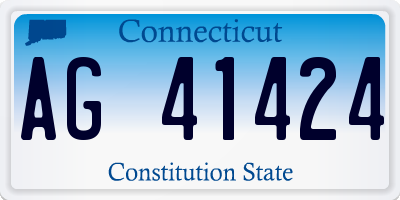 CT license plate AG41424
