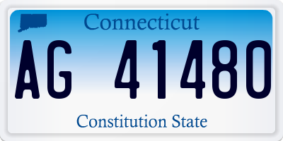 CT license plate AG41480