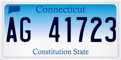 CT license plate AG41723