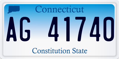 CT license plate AG41740