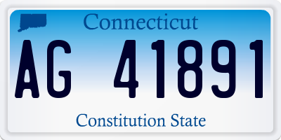 CT license plate AG41891