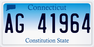 CT license plate AG41964