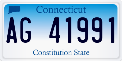 CT license plate AG41991