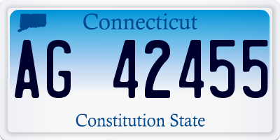 CT license plate AG42455