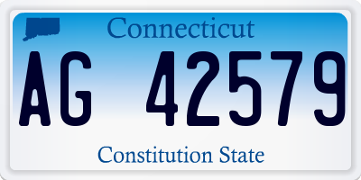 CT license plate AG42579