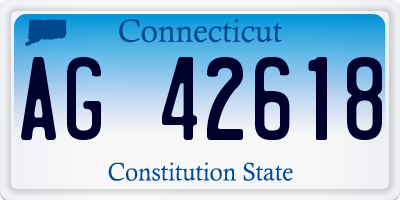 CT license plate AG42618
