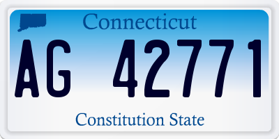 CT license plate AG42771