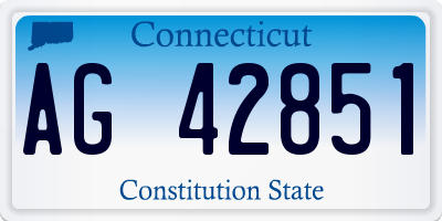 CT license plate AG42851