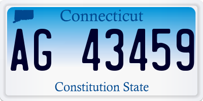 CT license plate AG43459