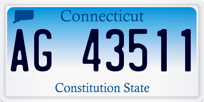 CT license plate AG43511