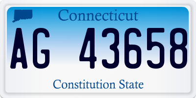CT license plate AG43658