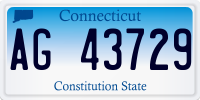 CT license plate AG43729