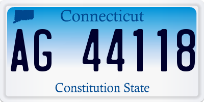 CT license plate AG44118