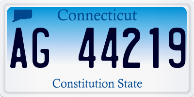 CT license plate AG44219