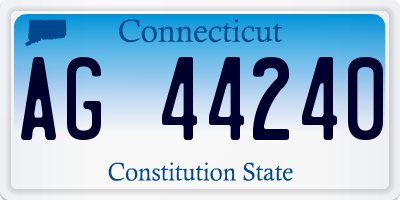 CT license plate AG44240
