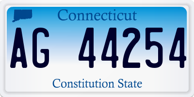 CT license plate AG44254