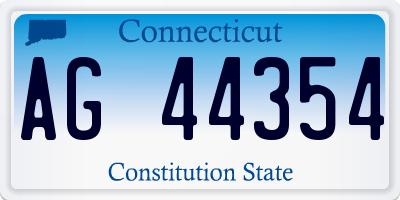 CT license plate AG44354