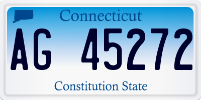 CT license plate AG45272