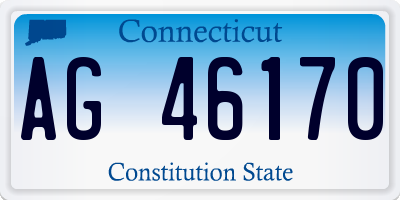 CT license plate AG46170