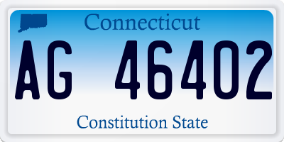 CT license plate AG46402