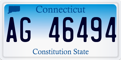CT license plate AG46494