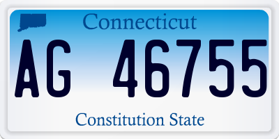 CT license plate AG46755