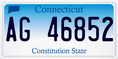 CT license plate AG46852