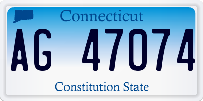 CT license plate AG47074