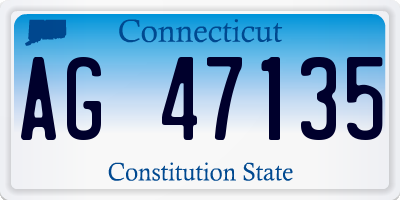 CT license plate AG47135