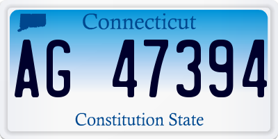 CT license plate AG47394