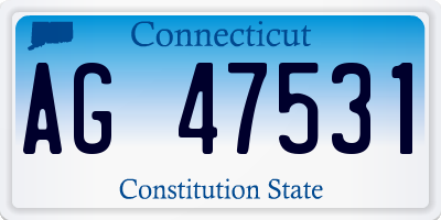 CT license plate AG47531