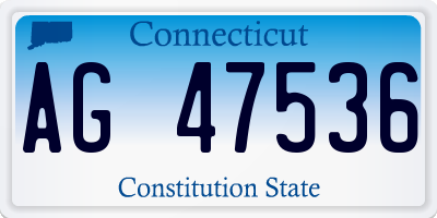 CT license plate AG47536