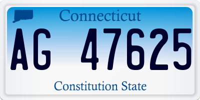 CT license plate AG47625