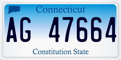 CT license plate AG47664