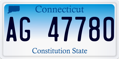 CT license plate AG47780