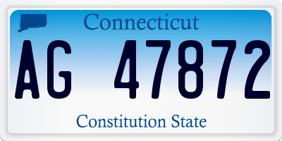 CT license plate AG47872