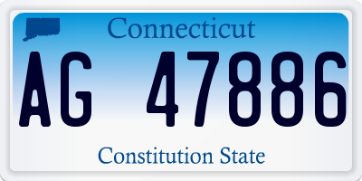 CT license plate AG47886