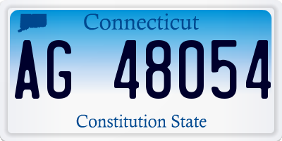 CT license plate AG48054