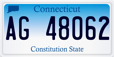 CT license plate AG48062