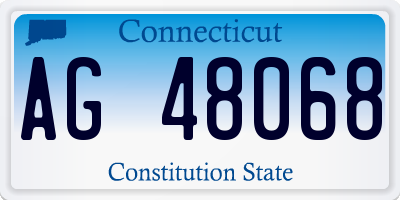 CT license plate AG48068