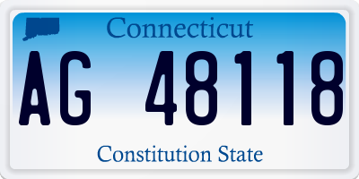 CT license plate AG48118