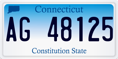 CT license plate AG48125