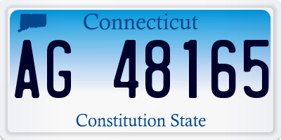 CT license plate AG48165