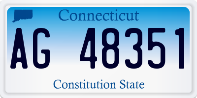 CT license plate AG48351