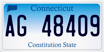 CT license plate AG48409