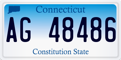 CT license plate AG48486