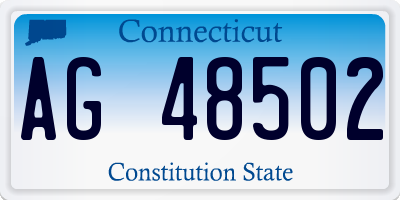 CT license plate AG48502